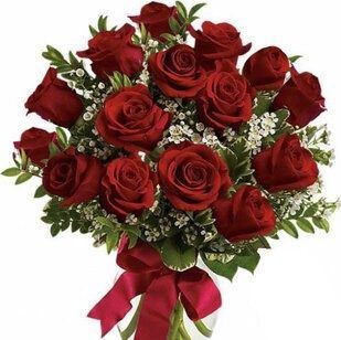 15 red roses with greenery | Flower Delivery Samara